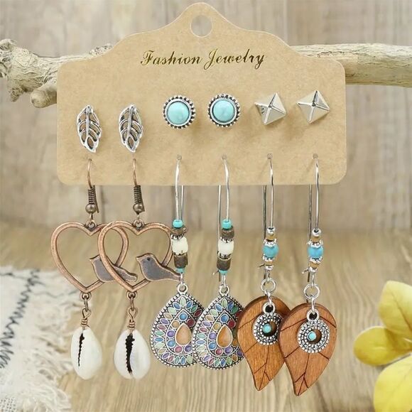 Trendy Bohemian Earrings Set - Picture 1 of 1